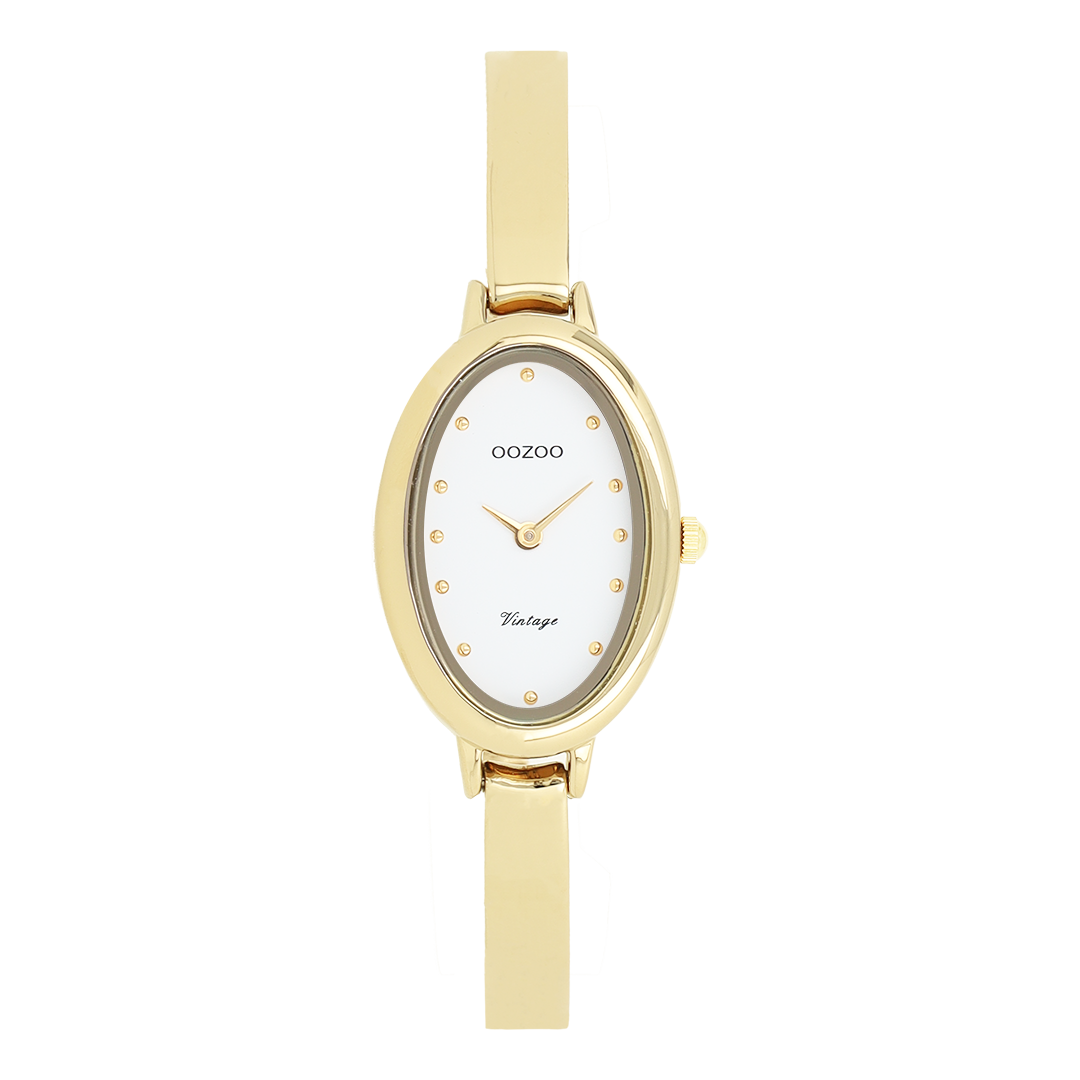 Gold coloured OOZOO watch with stainless steel bracelet